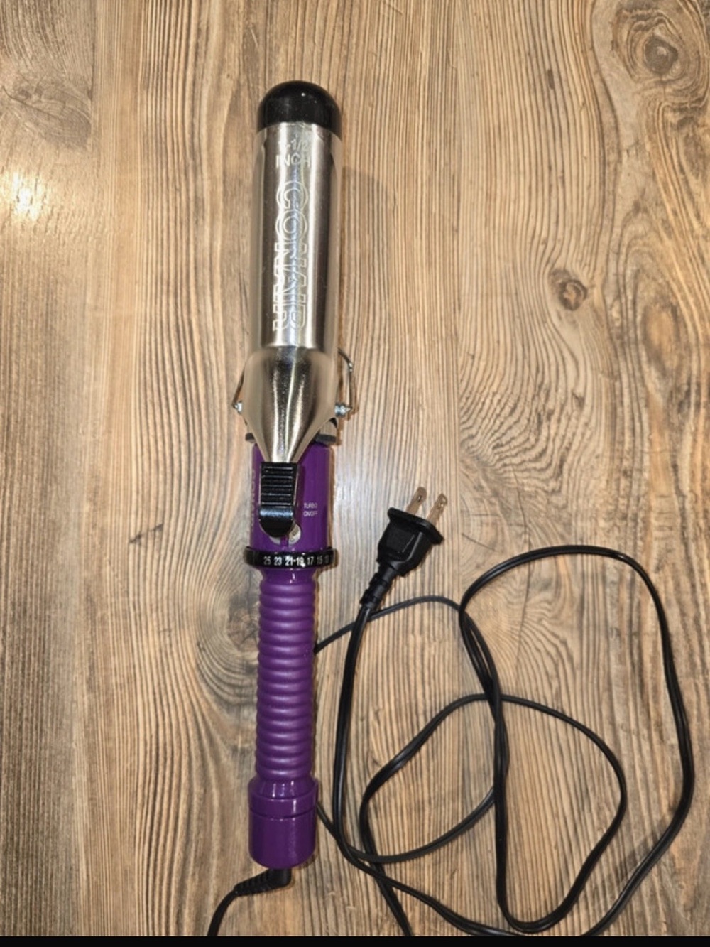 Infiniti Pro Conair Curling Iron Purple & Silver Adjustable Heat Wand